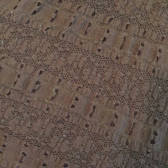 Brown Lace Cap Sleeve Tank Top - Picture 3 of 13